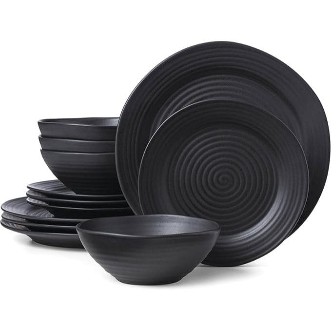 Oneida Black Ridge Piece Dinnerware Set