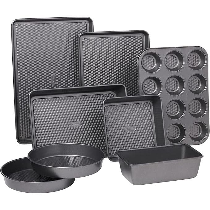Oneida TEXPRO – Set Di 8 Teglie Da Forno Antiaderenti, Lavabili In Lavastoviglie, Fino A 400°F